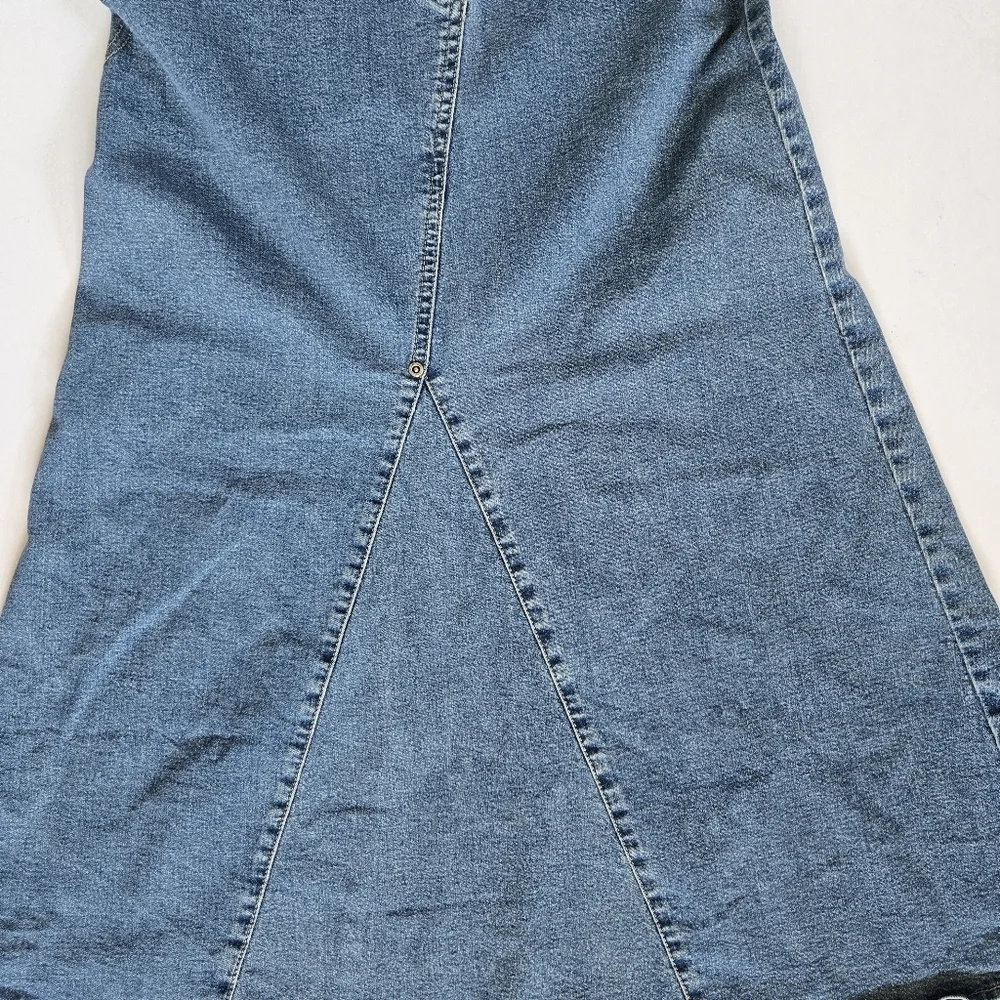 Jeanswest 90s y2k stretch denim midi skirt vintage asymetric sz 30US or 10Aus - Picture 3 of 11